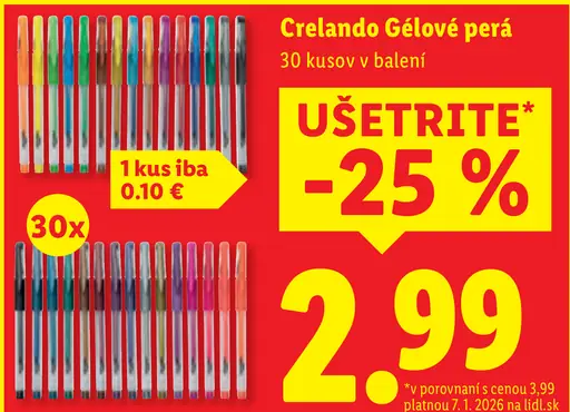 Crelando Gélové perá