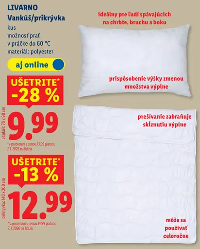 Livarno Vankúš/prikrývka