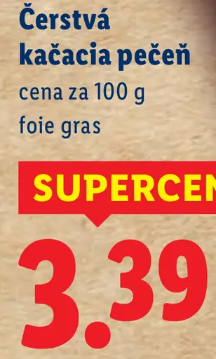 Čerstvá kačacia pečeň Foie gras