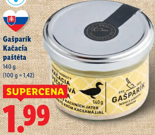 Gašparík kačacia paštéta z kačacích jatier