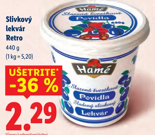 Hamé slivkový lekvár Retro