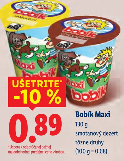 Bobík Maxi smotanový dezert