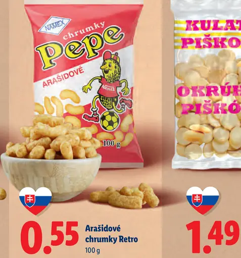 Marex Pepe arašidové chrumky Retro