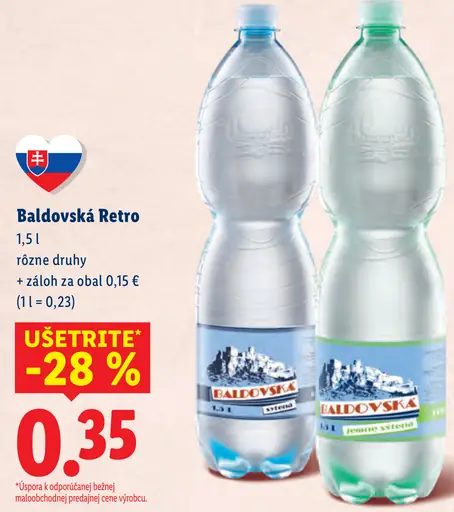 Baldovská Retro minerálna voda
