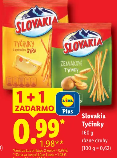 Slovakia Tyčinky slané snacky