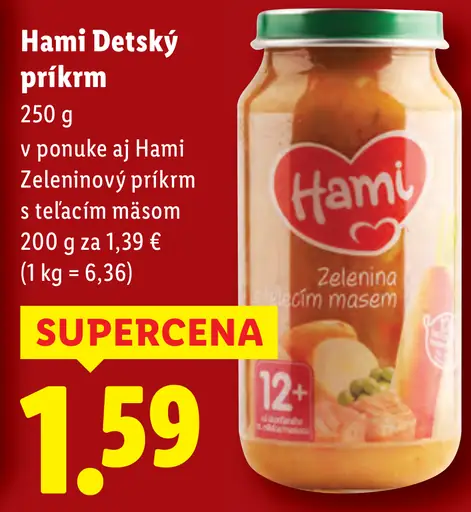 Hami detský príkrm zeleninový s mäsom
