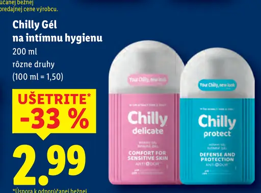 Chilly gél na intímnu hygienu
