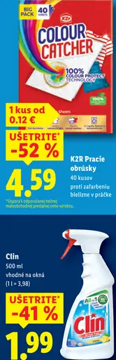 Clin čistiaci prostriedok na okná