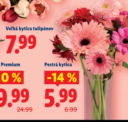 Veľká kytica tulipánov