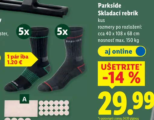 Parkside Skladací rebrík