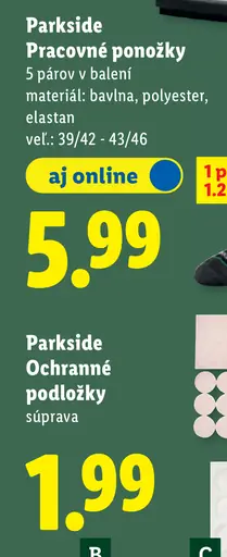 Parkside Pracovné ponožky