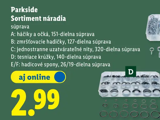 Parkside Sortiment náradia súprava
