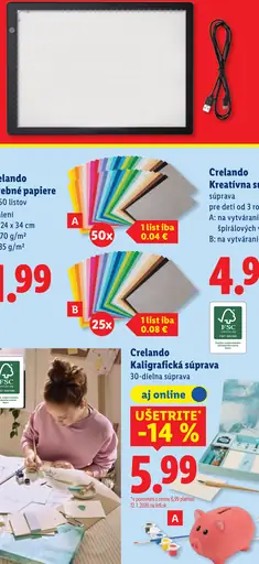 Crelando LED podložka na prekresľovanie