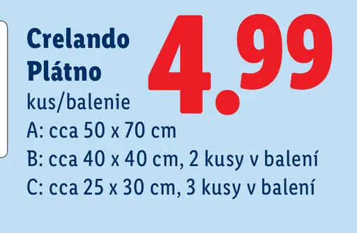Crelando plátno A cca 50 x 70 cm
