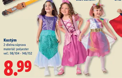 Lupilu dievčenský karnevalový kostým 2-dielna súprava