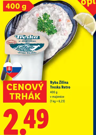 Ryba Žilina Preto Treska v majonéze