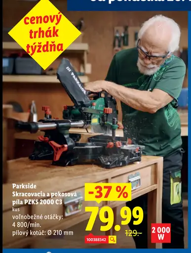 Parkside Skracovacia a pokosová píla PKZS 2000 C3