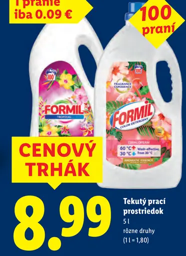 Formil tekutý prací prostriedok