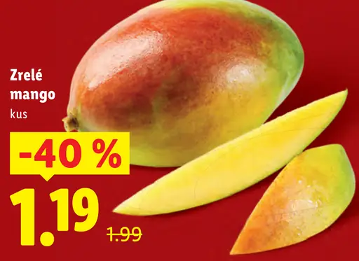 Lidl zrelé mango