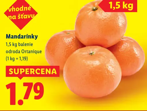 Lidl mandarínky odroda Ortanique
