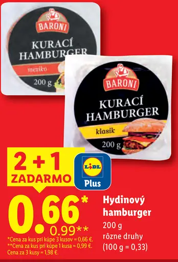 Baroni Kurací hamburger mleté mäso