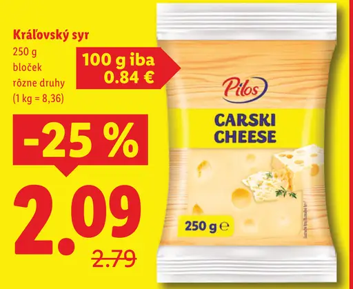 Pilos Kráľovský syr Carski cheese