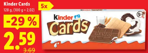 Kinder Cards plnené sušienky