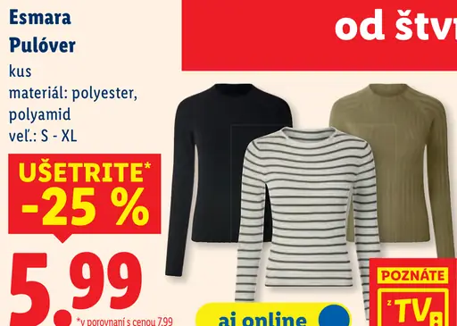 Esmara dámsky pulóver