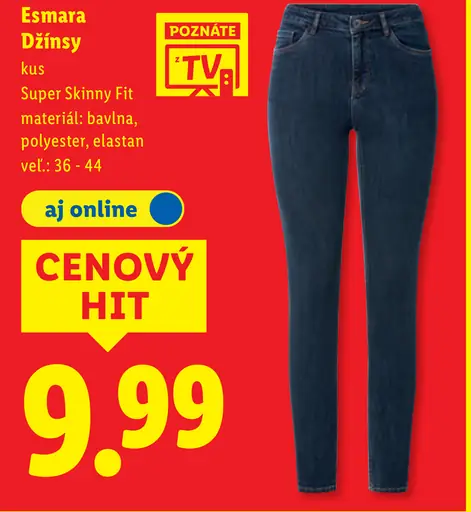 Esmara dámske džínsy Super Skinny Fit