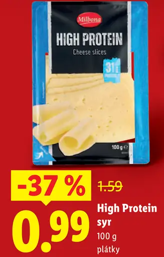 Milbona High Protein Plátkový syr