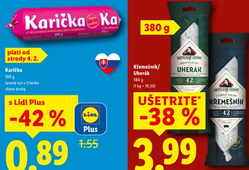 Karicka tavený syr v črievku