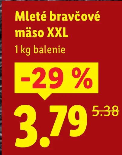 Mleté bravčové mäso XXL