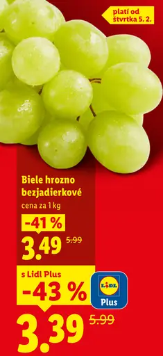 Biele hrozno bezjadierkové