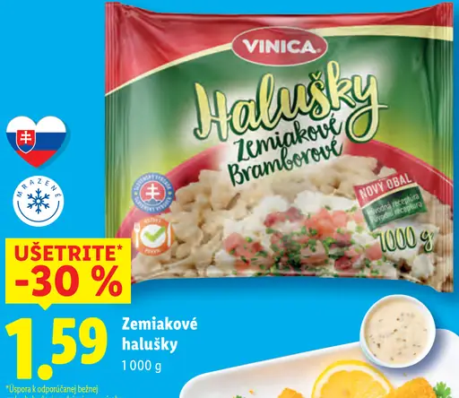 Vinica zemiakové halušky bramborové mrazené