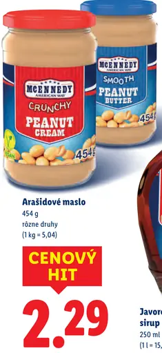 Mcennedy arašidové maslo