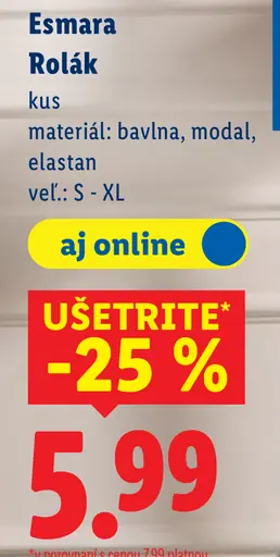 Esmara rolák dámsky
