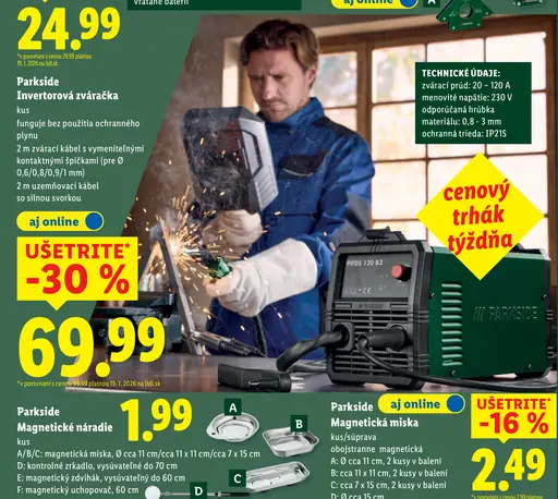 Parkside Invertorová zváračka