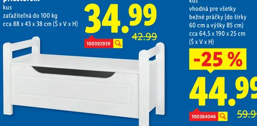 Livarno home Lavica s úložným priestorom