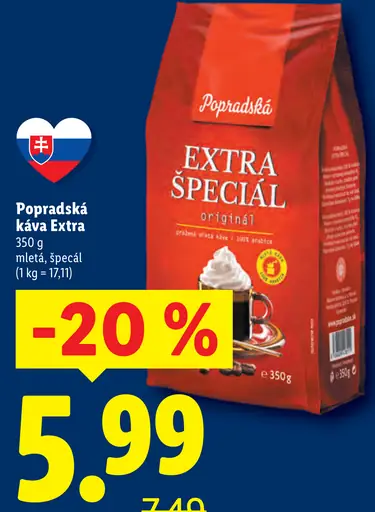 Popradská káva Extra mletá špeciál