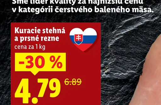 Lidl kuracie stehná a prsia