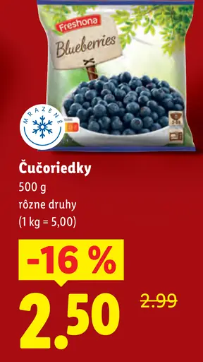 Čučoriedky mrazené