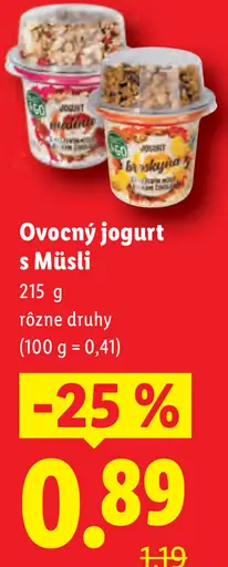 Pilos ovocný jogurt s müsli