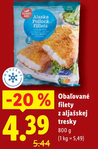 Ocean Sea Aljašská treska obalované filety