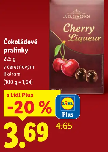 Čokoládové pralinky s čerešňovým likérom