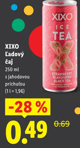 XIXO ľadový čaj jahodový čierny čaj