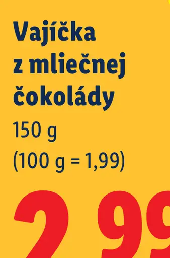 Favorina Vajíčka z mliečnej čokolády