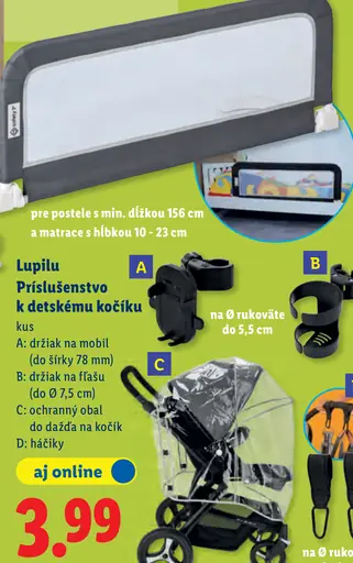 Lupilu Príslušenstvo k detskému kočíku držiak na mobil