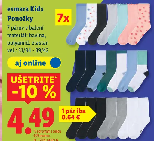 Esmara Kids detské ponožky