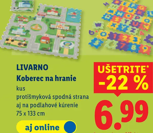 Livarno koberec na hranie