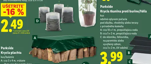 Parkside Krycia plachta